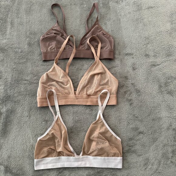 Negative Underwear Other - Negative Underwear Bra Lot of 3 Size 2 Mesh Sieve Triangle Wireless